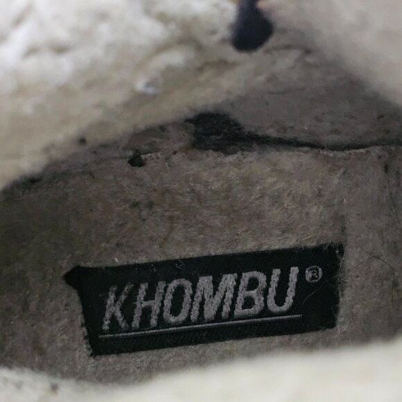 Khombu Boots Brown Leather Rustic Sherpa Winter 8.5 - Picture 11 of 12